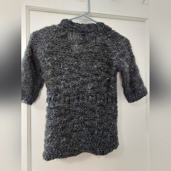 American Rag Gray Short Sleeve Button Up Sweater w Pockets. Size XSmall - Picture 5 of 5